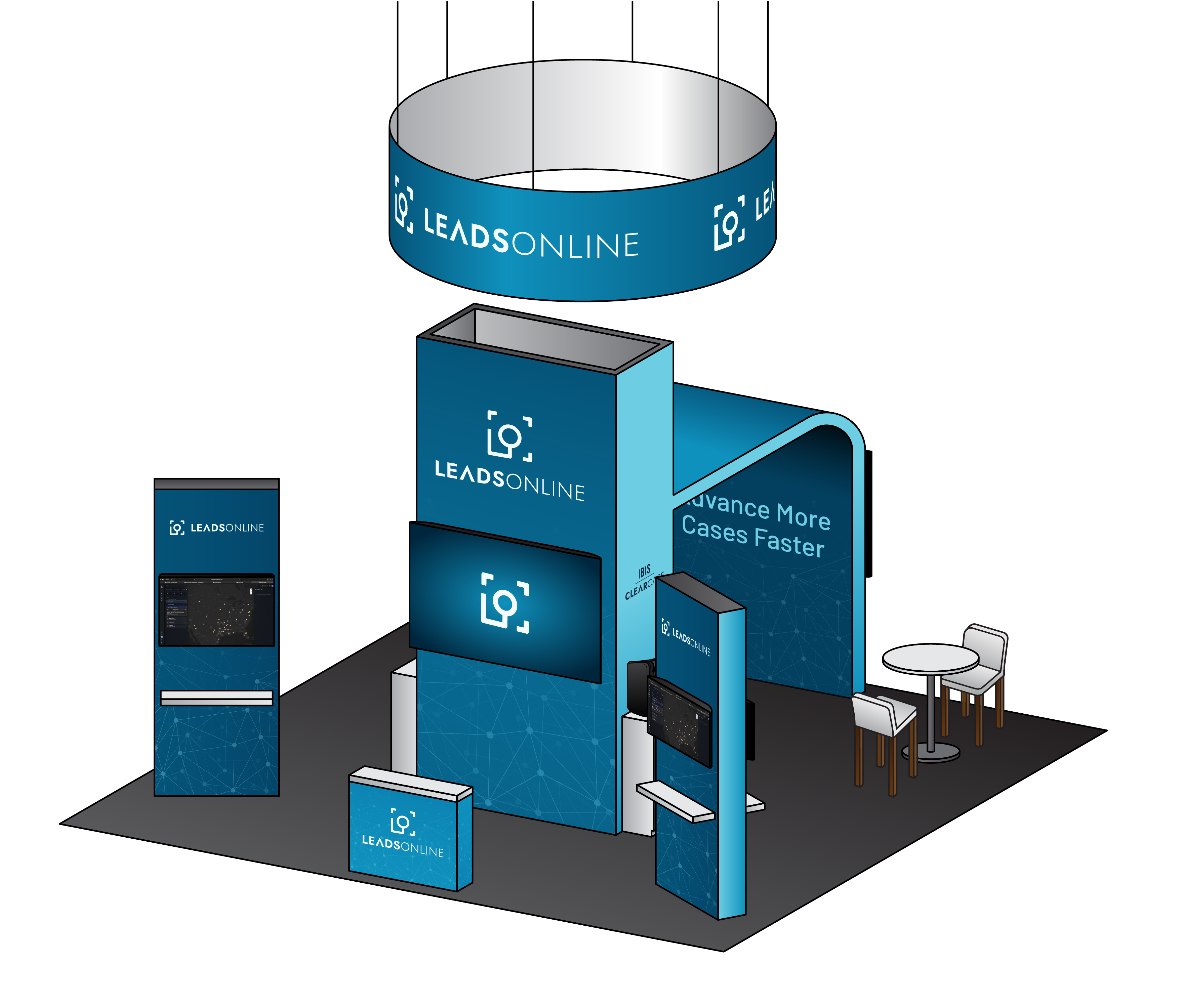 LeadsOnline trade show booth graphics