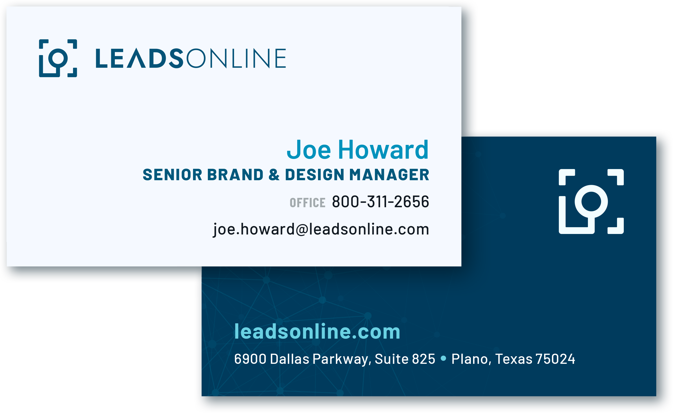 LeadsOnline business card mockups