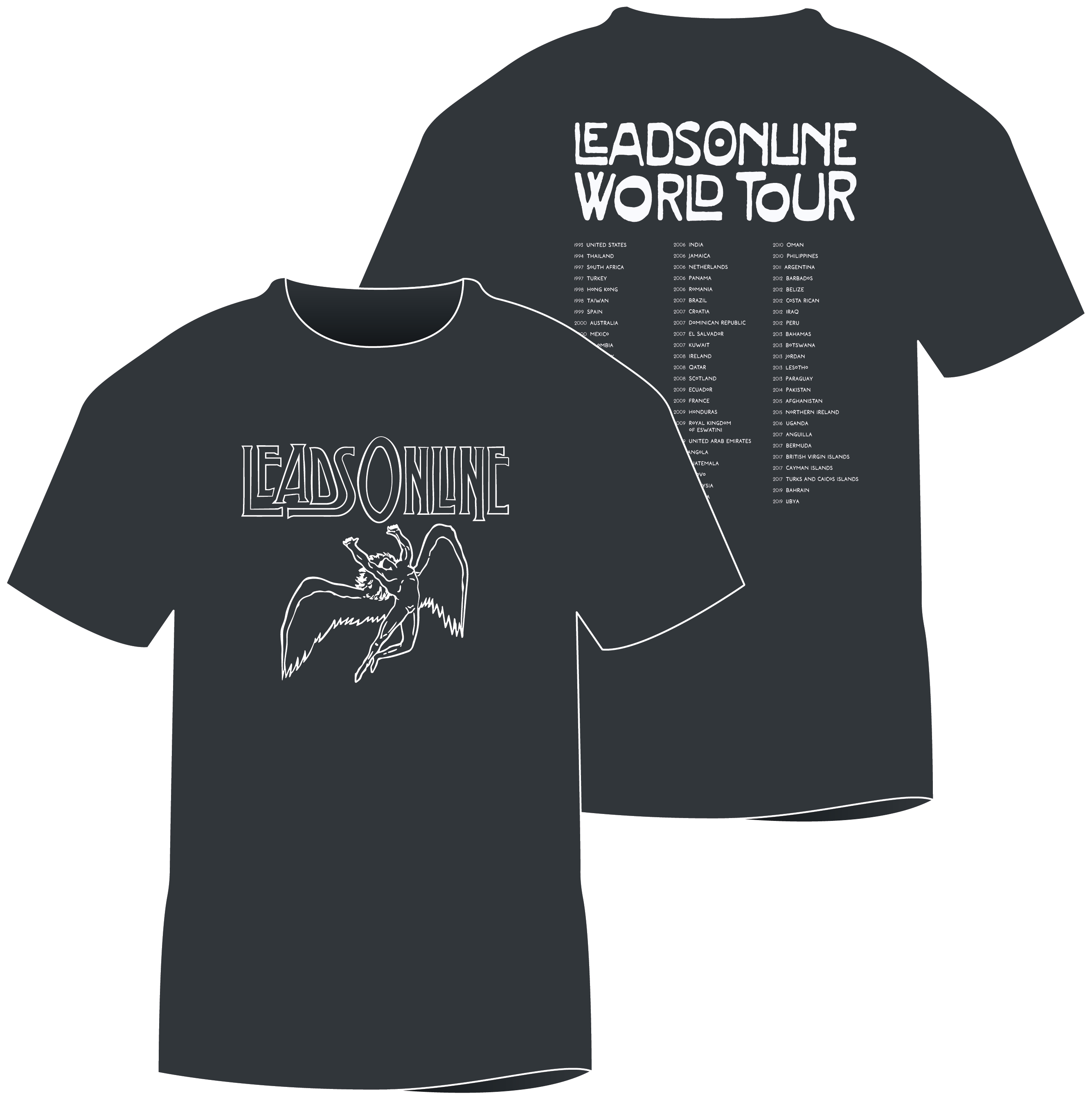 A special 25th anniversary shirt designed to look like a concert tee