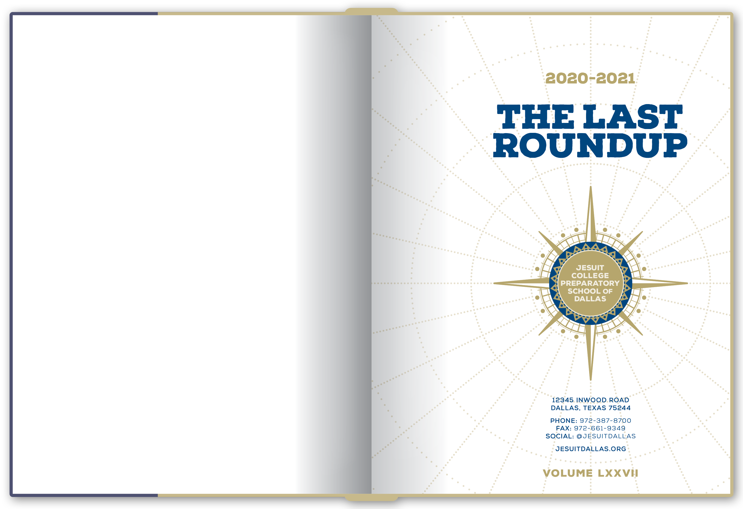 Title page from the Atlas yearbook featuring a compass-inspired graphic.