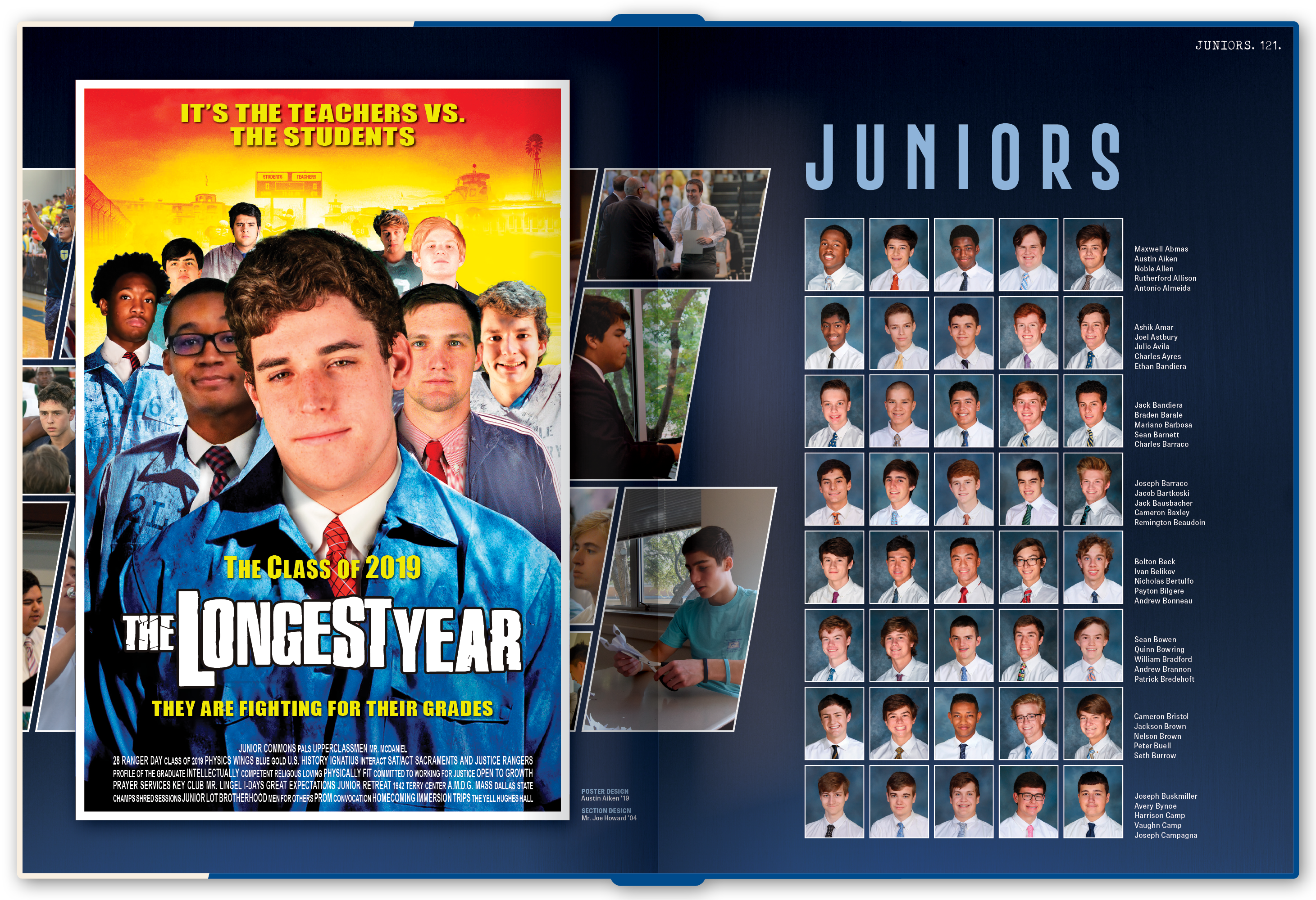 The Junior portraits section intro page.