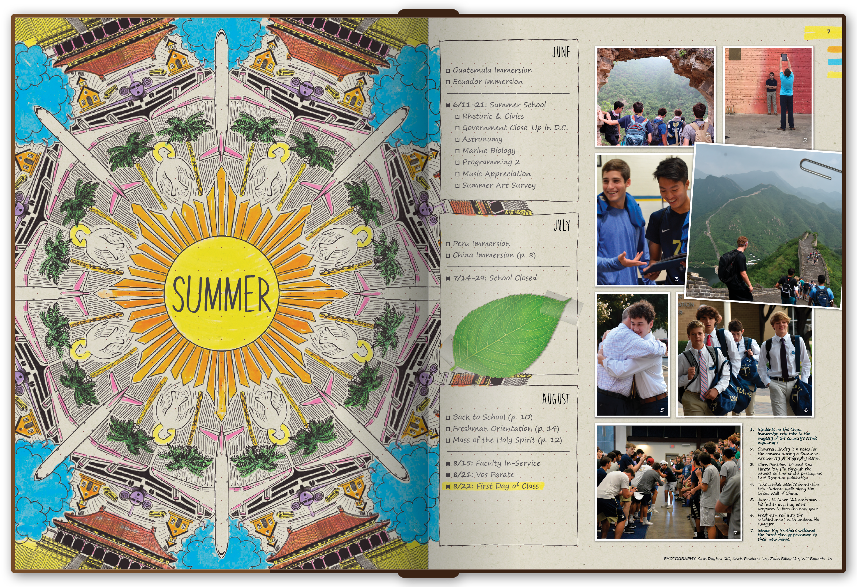 One of the custom mandala illustrations created for the Bound Together yearbook.