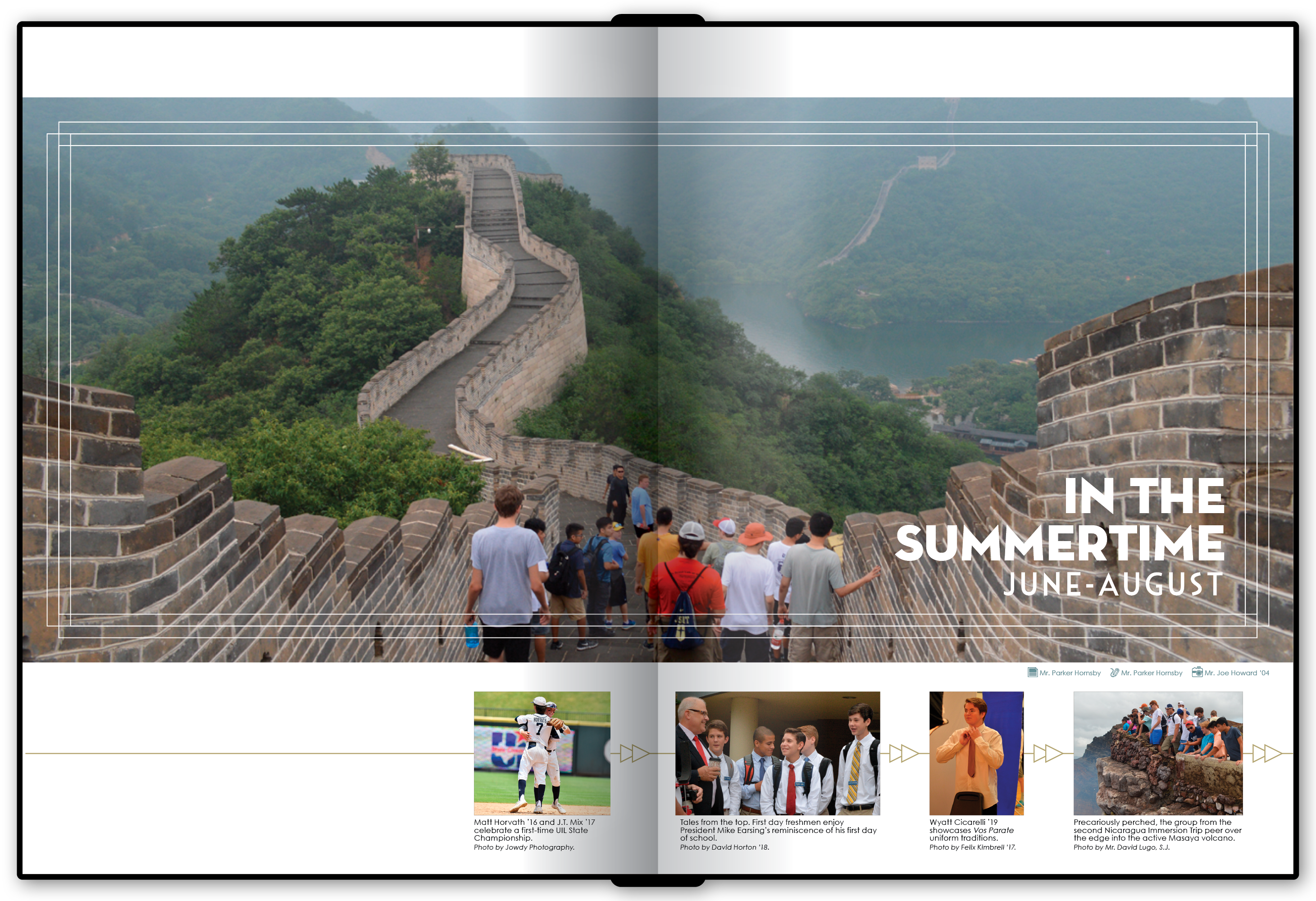 An example of a subdivision spread from the 2016-17 Classic yearbook.