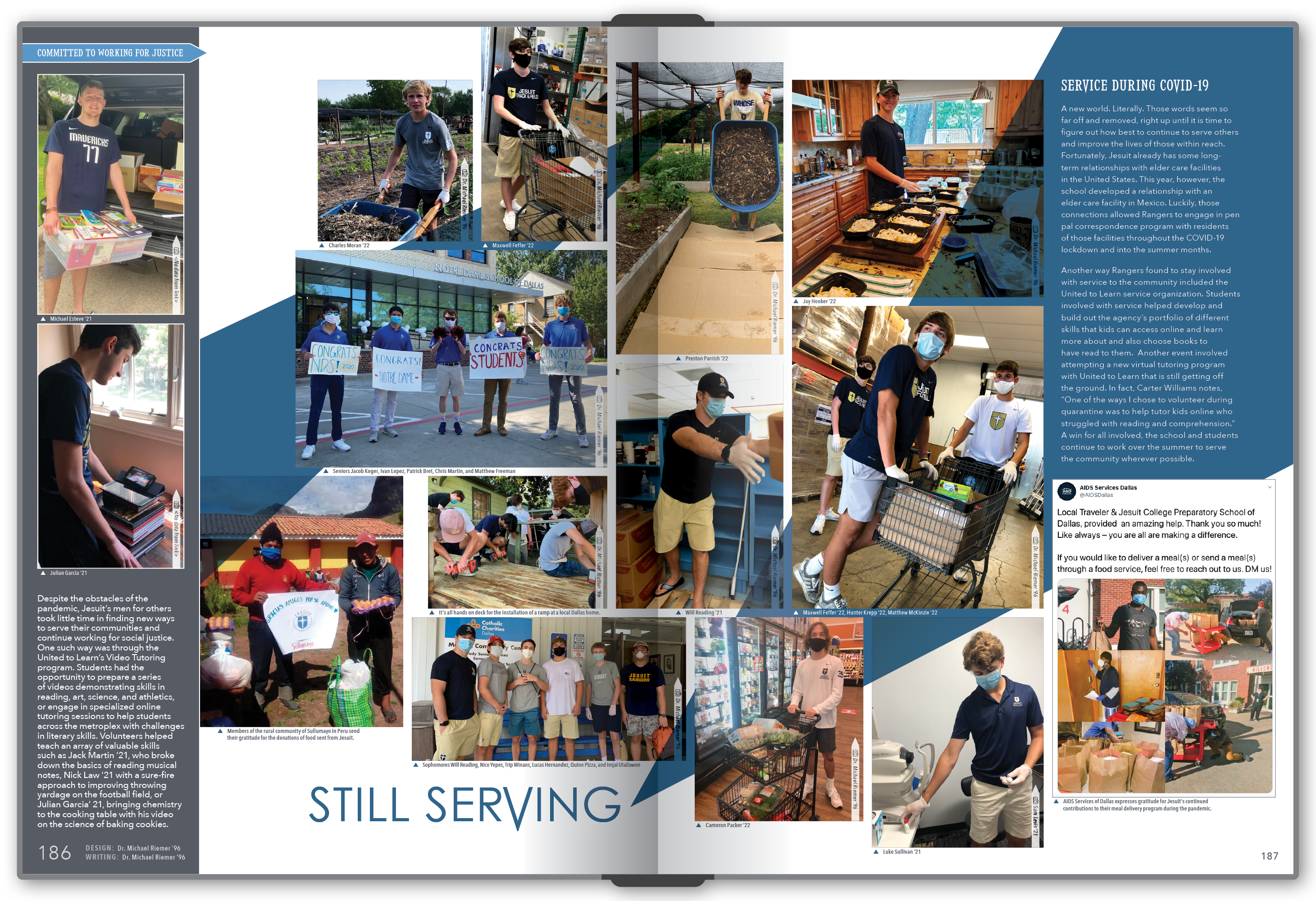 Another COVID-19 themed spread from the Sharp yearbook.